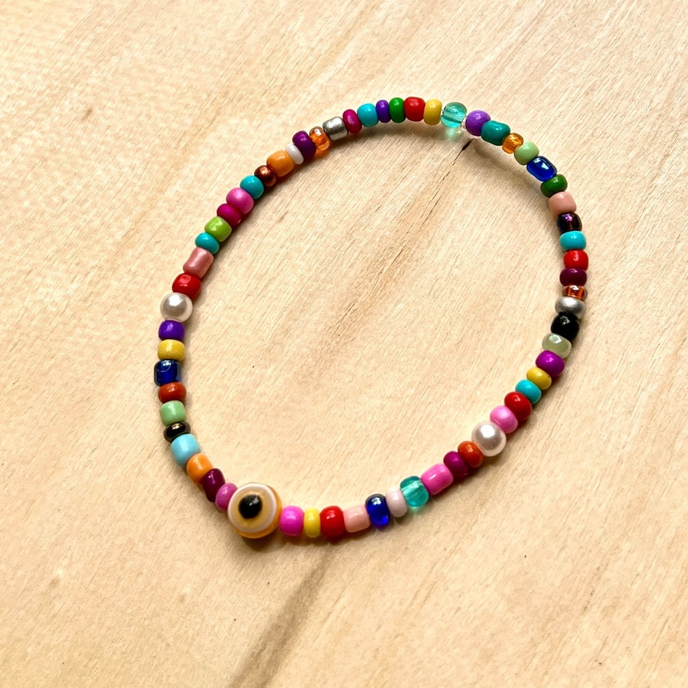 COPY - Evil eyed beaded bracelet